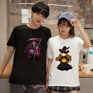 Halloween pareja T-Shirt mujer camisetas de manga corta verano Harajuku camiseta pareja Tops 4105
