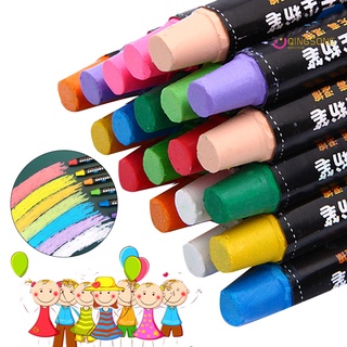 qingsong 20pcs agua soluble sin polvo dibujo arte colorido tiza crayón suministros escolares