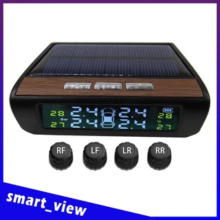 Sistema De monitoreo De presión De llantas De visión rápida tienda De energía Solar inalámbrica Tpms Monitor De seguridad con Sensores pantalla Lcd 4 hora Real alarma automática (4)