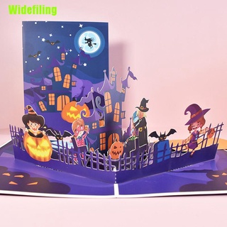 [K] Tarjeta postal de Halloween 3D para niños calabaza Hallows día tarjeta de felicitación (7)