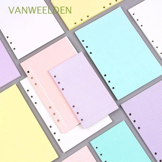 VANWEELDEN School Supplies Paper Refill Weekly Loose Leaf Paper Refill Notebook Paper Monthly Purple Daily Planner 40 Sheets Agenda A5 A6 Binder Inside Page