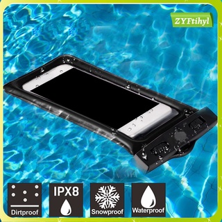 funda impermeable flotante, universal ipx8 impermeable, bolsa seca subacuática para teléfonos celulares hasta 6.0\\\» diagonal