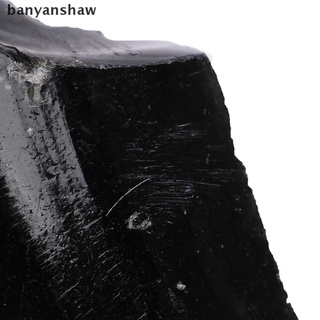 banyanshaw 1pcs natural crudo cristal obsidiana cuarzo piedras negras colgante joyería co (4)