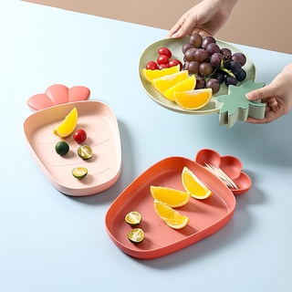 High Quality Carefully Crafted Non-slip Bottom Creative Radish Fruit Plate Snack Melon Seed Box Household Dish Plastic Fruit Plate Fashion Simple and Modern