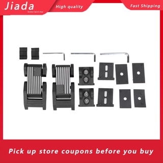 Jiada capó Kit de cierres de aleación de aluminio motor capó Catch US patrón de bandera ajuste para Jeep Wrangler JK JL JLU accesorios de coche