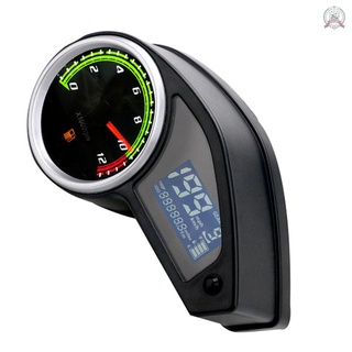 Velocímetro de motocicleta LCD Digital odómetro medidor tacómetro medidor de combustible Dial Universal modificado accesorio con Sensor