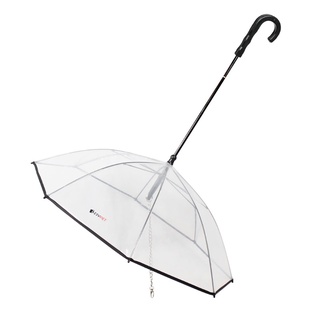 rg paraguas impermeable para mascotas perro transparente paraguas duradero y firme con correa (1)