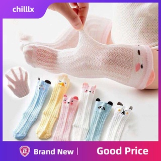 Chilllx 1 par de calcetines de bebé de algodón repelente de mosquitos calcetines de tubo delgado sobre la rodilla calcetines para 0-3 años