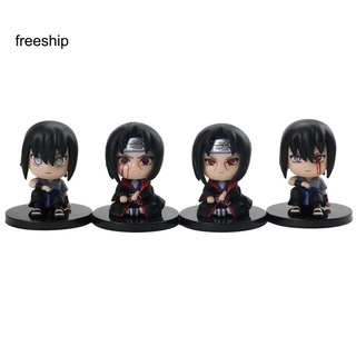 [Free-S] 4 Piezas Figura Modelo Anime Uzumaki Naruto Hatake Kakashi PVC Mini Miniatura Coleccionable Para Escritorio (8)