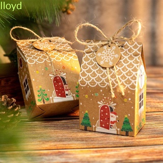 Lloyd lindo fiesta suministros niño favorito presente caso de regalo caja de navidad 24 conjuntos creativos con cuerda,Stickers papel Kraft copo de nieve etiquetas para navidad, galletas de navidad bolsa de caramelo