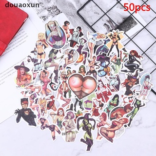Douaoxun 50Pcs/bag Pvc Waterproof Sexy beauty Girls Stickers For Skateboard Luggage Decal CO