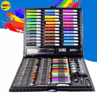 150 unids/set kit de herramientas de dibujo con caja de pintura pincel arte marcador de color de agua bolígrafo crayon niños regalo