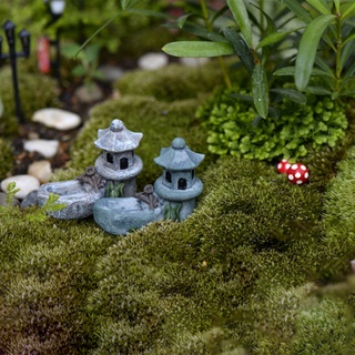 Resin Mini Pool Tower, Miniature Fairy Garden Accessories, Miniature Ornament Kit, Landscape Accessories for Dollhouse Decoration Plant House Decor EPH