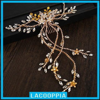 [LACOOPPIA] Peine de pelo de diamantes de imitación novia boda diadema cristal Clip de pelo tocado accesorios de novia para mujeres