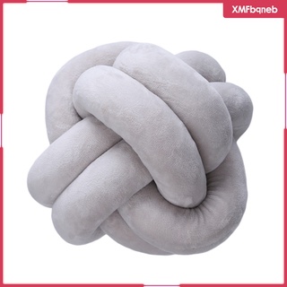 Round Knot Pillow Braided Throw Pillow Plush for Living Room Hotel 7inch