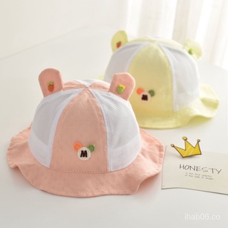 Gorro para bebé recién nacido gorro de verano para bebés y bebés gorro de primavera y otoño fino cubo sombrero para bebé niña sombrero de sol lindo Super lindo (1)