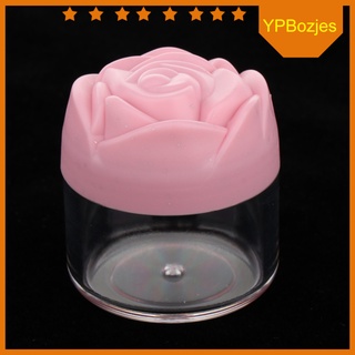 20g Round Plastic Jars Empty Cosmetic Cream Lotion Containers with Rose (3)