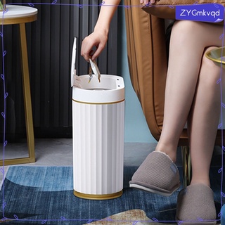 sensor automático inductivo papelera ipx5 impermeable inteligente cesta de residuos eléctrica con tapa sellada para baño cocina hogar oficina uso