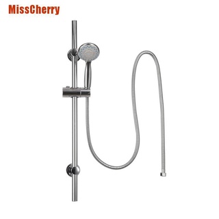 [MissCherry] Kit de barra de ducha cromada ajustable para deslizador de ducha y soporte de manguera (5)