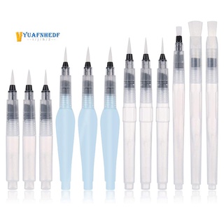 Watercolour Brush Pens Set,12 Pack Water Brush Pens Refillable Aqua Paint Brushes Ink and Water Brush Pens Art Supplies