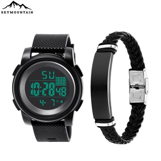 Sky mountainain 2pzas reloj De pulsera deportivo impermeable electrónico Digital Luminoso para hombre (3)