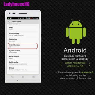 [LadyhouseHG] Car Bluetooth Mini Elm327 Obd2 Ii Auto Obd2 Diagnostic Interface Scanner Tool (2)