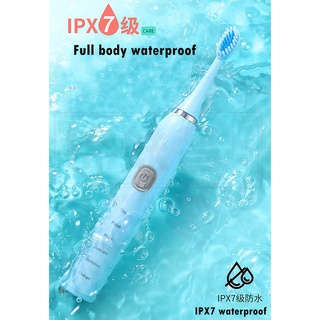 Ipx7 cepillo de dientes eléctrico impermeable /Sonic cepillo de dientes eléctrico de recarga sónico rotativo cepillo reemplazable (7)