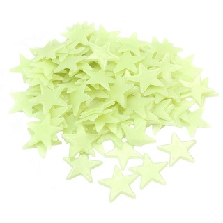 100 pegatinas de pared fluorescentes de estrellas luminosas para dormitorio, 3d (3)