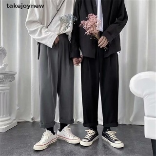 [takejoynew] 2021 mens streetwear ancho de la pierna pantalones masculinos vintage casua joggers pantalones de los hombres harajuku coreano modas harén pantalones
