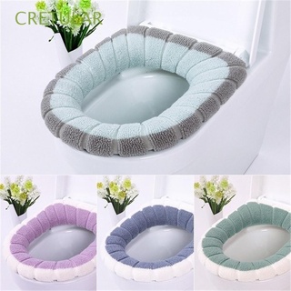 CRETULAR Durable Soft Warm WC Cover Washable Closestool Pads Thickned Toilet Lid Mat Universal Luxury Bathroom Home Decor Dual-color Seat Cover