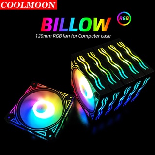 Coolmoon Billow 120 mm PC caso 6 Pin chasis disipación de calor RGB ventilador de refrigeración mando a distancia para CPU radiador enfriador de agua