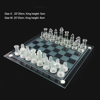 chessman juego de ajedrez internacional ajedrez cristal pieza de ajedrez no plegable tablero de ajedrez adorno 25 cm x 25 cm (7)