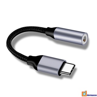 dermacos USB-C Tipo A 3,5 Mm Audio Aux Auriculares Jack Cable Adaptador Para Huawei Xiaomi