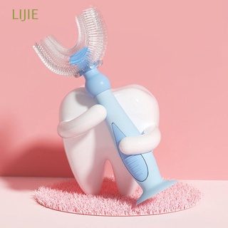 Lijie 2-12 años cepillo De dientes Manual De silicona con Ventosa Para niños/bebés