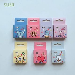SUER Scrapbook Decoration BTS Stickers Safe and Non-toxic Adhesive Tapes Washi Tape Butter Album Related Washi Paper Material Durable Peripheral Products BT21 Sticker