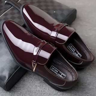 Nuevos zapatos puntiagudos de los hombres de la versión juvenil de la moda británica de la marea de los hombres zapatos de los hombres zapatos de negocios conjunto de pie zapatos casuales (4)