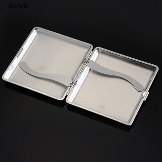 alive classic - caja de cuero y aleación para cigarrillos, soporte de metal, para encendedor (8)