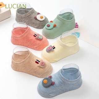 LUCIAN Girls Newborn Floor Socks Infant Non-Slip Sole Baby Socks Keep Warm Cute Autumn Children Cotton Thick Cartoon/Multicolor
