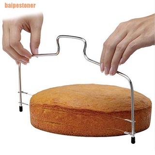 baipestoner (@) cortador de pastel de alambre ajustable nivelador de masa de pizza cortador de masa de pizza herramientas de acero inoxidable,