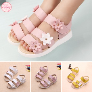 Summer Beach Baby Girl Flat Sandals Strappy Flowers Kids Toddler Shoes