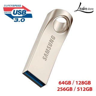 ☃Lushastore 64/128/256/512G para Samsung Metal USB 3.0 Flash Drive Memory Stick U Disk para PC