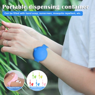 Hand Cleaning Gel Refillable Wristband Dispenser Repellent Liquid Wearable Small Squeezes