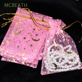 mcbeath colorido joyería embalaje 50 unids/lote caramelo bolsas de organza bolsas impresionante fiesta festiva suministros de estrella luna decoración boda favor de navidad bolsas de regalo