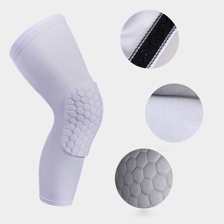 Transpirable deportes de fútbol baloncesto almohadilla de abeja pierna soporte (4)