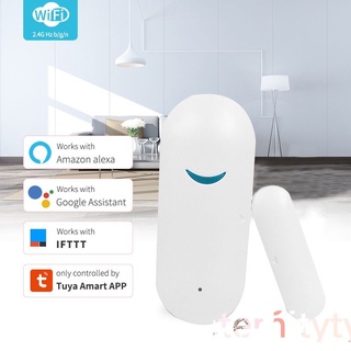 eternityty tuya smart wifi sensor de puerta puerta abierta/cerrada detectores wifi alarma hogar compatible con alexa google home tuya app eternityty