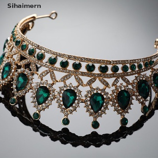 [sihaimern] vintage queen tiara boda corona nupcial diadem cristal rhinestone cabeza joyería.