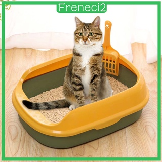 [FRENECI2] Caja de arena para gatos, bandeja de arena para mascotas, bandeja para gatitos, inodoro, pala, color azul (1)
