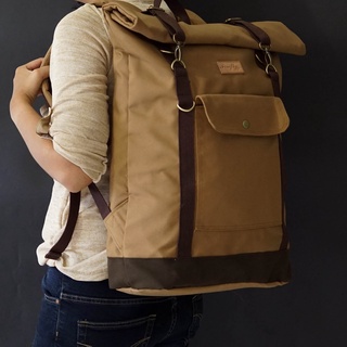 Firefly Raven Khaki Rolltop mochilas - mochilas - bolsas de trabajo - mochilas con cordón - bolsas escolares