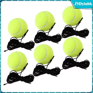 6 piezas de pelotas de tenis para entrenamiento al aire libre auto-estudio
