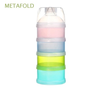 METAFOLD Desmontable Snack Almacenamiento Portátil Dispensador De Leche En Polvo Apilable Bebé 4 Capas Cajas De Gran Capacidad